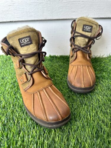 Ugg women's brown leather 1007999 waterproof Cecile duck Ugg women's brown leather 1007999 waterproof Cecile duck