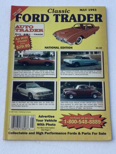 MAY 1993 Vintage Auto Trader CLASSIC FORD TRADER Car MAY 1993 Vintage Auto Trader CLASSIC FORD TRADER Car