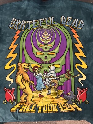 1994 Vintage GRATEFUL DEAD Tie Dye T Shirt L LIQUID BLUE GOLDEN ROAD