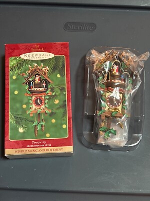 Hallmark Keepsake Ornament Time For Joy 2000 Cuckoo Clock Windup Mint in Box