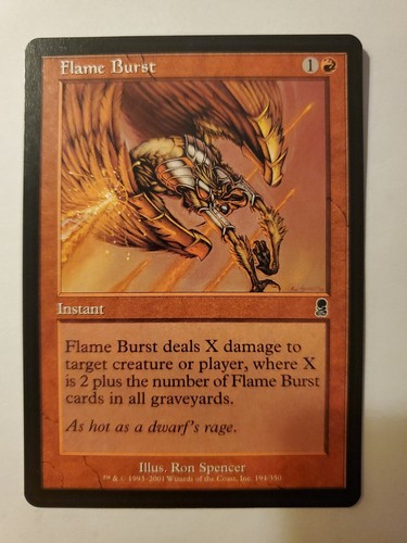 mtgダークファイヤーズ2001 MTG Magic The Gathering Card Flame Burst Instant Red Odyssey