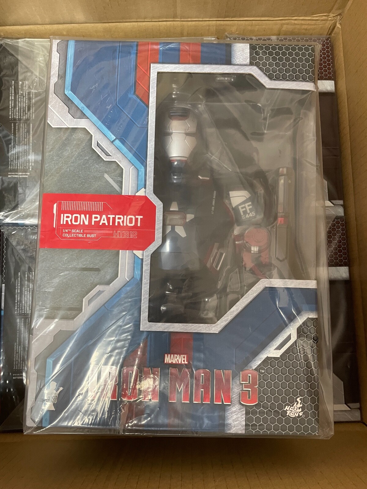 Rare Hot Toys IRON MAN 3 IRON PATRIOT 1/4 COLLECTIBLE BUST Rare Hot Toys IRON MAN 3 IRON PATRIOT 1/4 COLLECTIBLE BUST