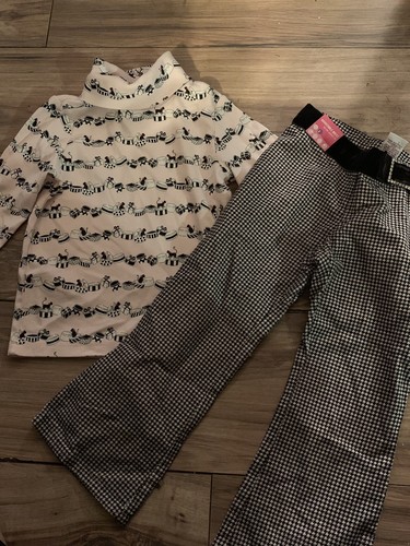 Gymboree City Sidewalk Girls Outfit Size 4 Cats Adj Waist Nwt