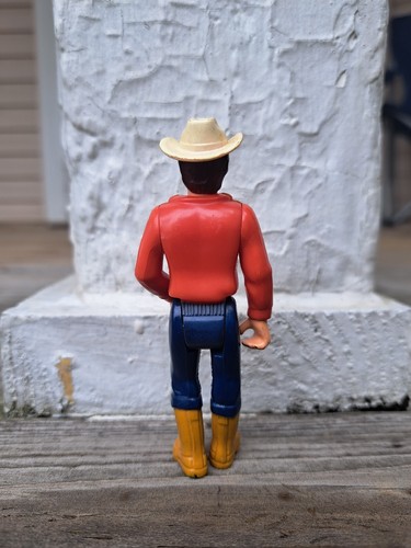 Vintage 1974 Fisher Price Dune Buster Cowboy Red Adventure People Figure! Nice!