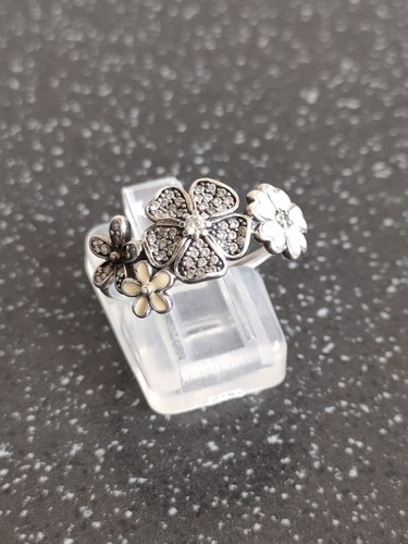 Pandora S925 Ale Sterling Silver & Enamel Shimmering Bouquet