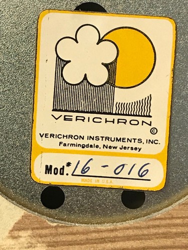 Vintage VERICHRON THERMOMETER Model 16-016 Wood Look Decor 6.75