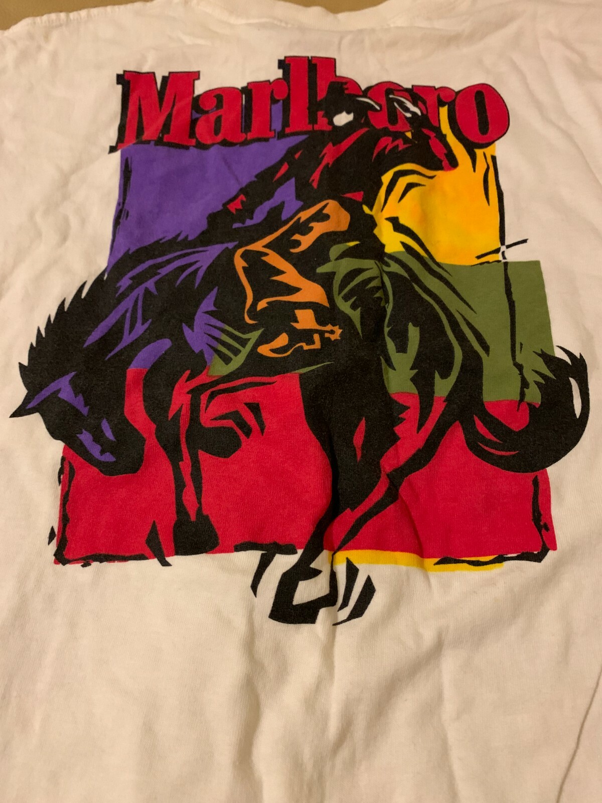 Marlboro Adventure Team HORSE COWBOY LIZARD Compass T-shirt beach