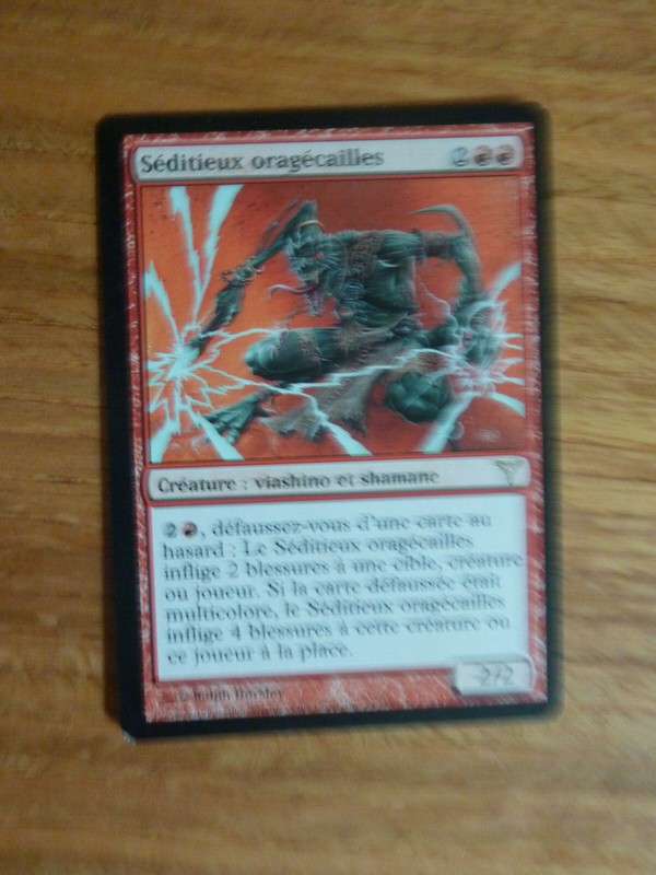 X1 Carte Magic Mtg Rare SÃ©Ditieux OragÃ©Cailles Vf (Discorde)