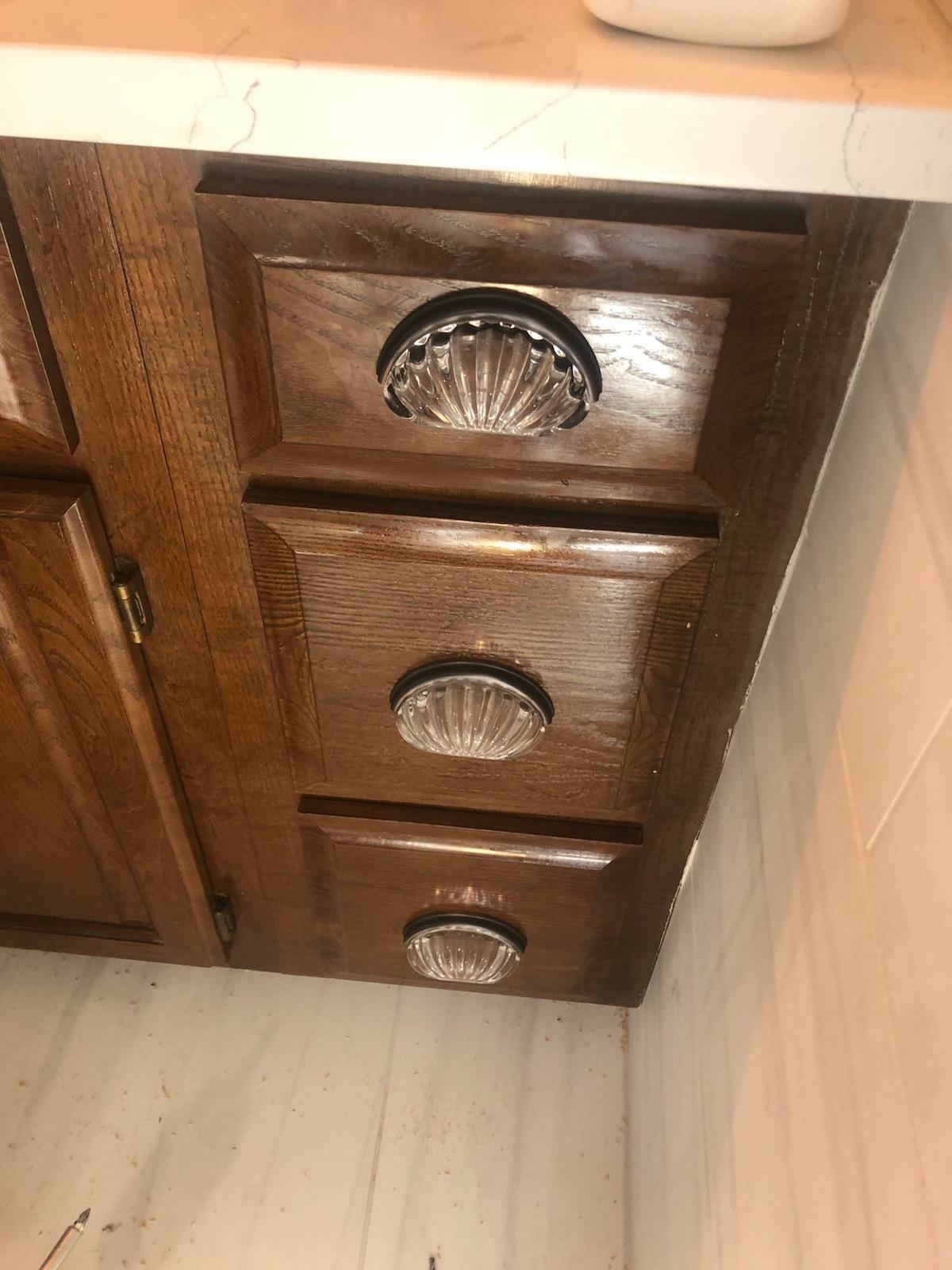 Cosmas 6381ORBC Oil Rubbed Bronze with Clear Glass Cup Pull eBay