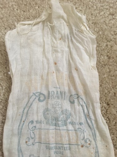 Vintage WATKINS BRAND TABLE SALT 4lb Cloth Sack Bag