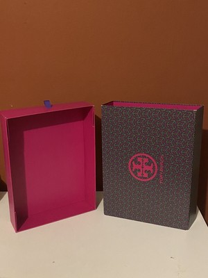 Tory Burch Purple Magenta Pink EMPTY Shoe Replacement Slide In BOX ONLY