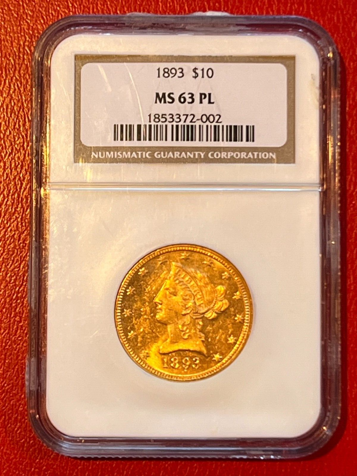 油彩『Dwelling in Change』 1893 $10 (Regular Strike) Liberty Head $10 - PCGS CoinFacts