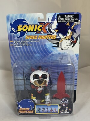 Sonic X Space Fighters - 5  SHADOW Figure - Toy Island 37633 - NEW Sealed 
