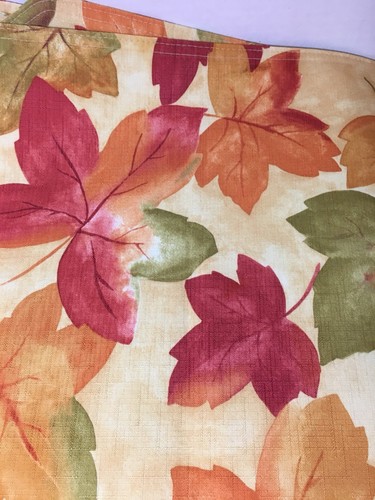 Autumn Fall Leaves Placemats Polyester Fabric Set of 4 Red Yellow Orange