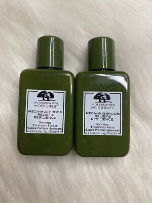 2x ORIGINS Mega Mushroom Relief & Resilience Fortifying Emulsion 1 oz / 30 ml