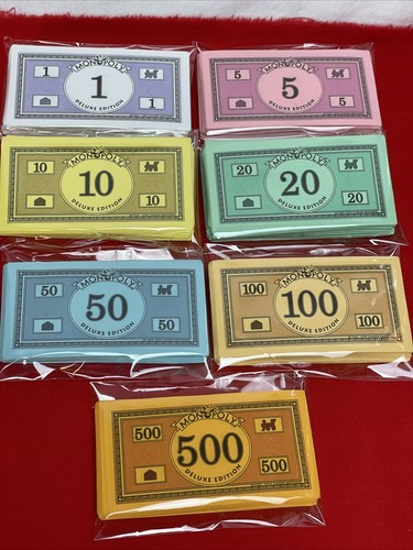 モノポリーページ 1995 Monopoly Deluxe Edition Replacement Parts Play Money