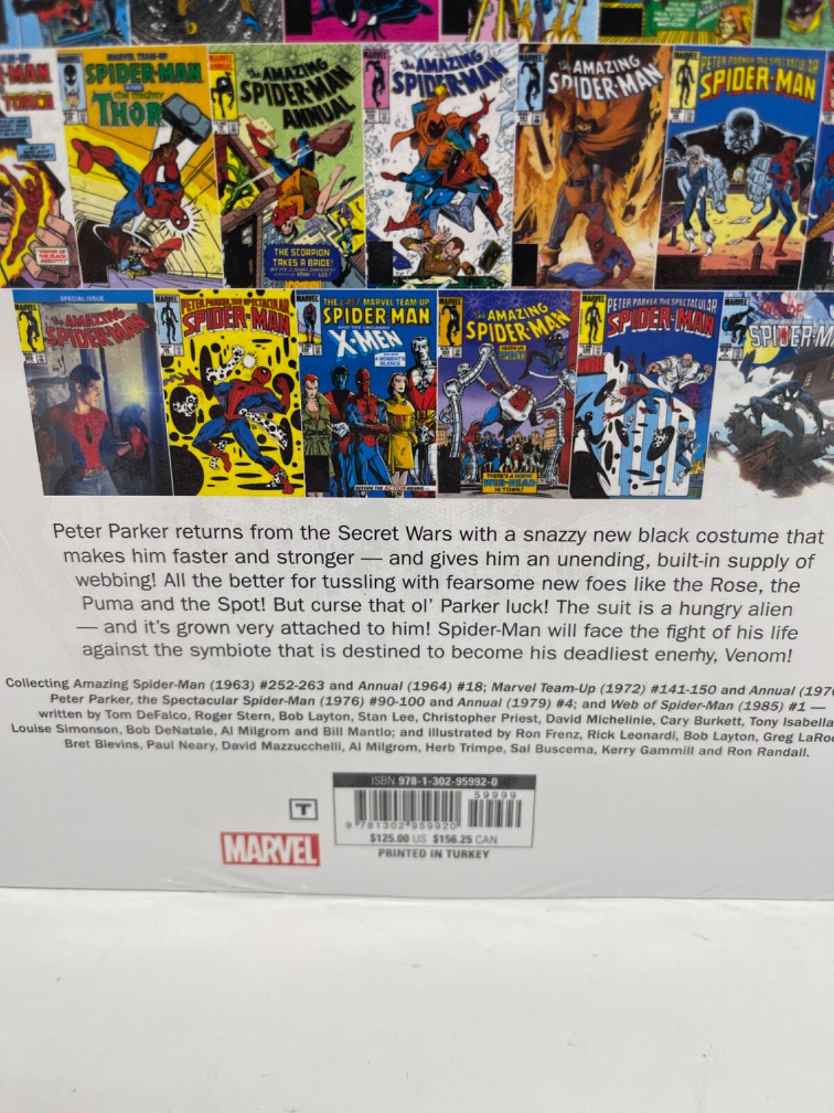 Spider-Man Complete Black Costume Saga Omnibus FRENZ COVER Marvel HC