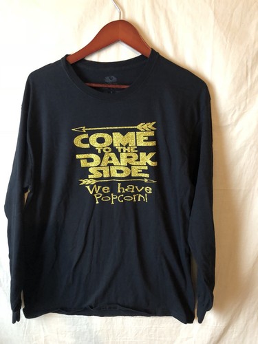 Fruit Of The Loom Large Tee Graphic Black Gold Glittered Long Sleeve 100% Cotton