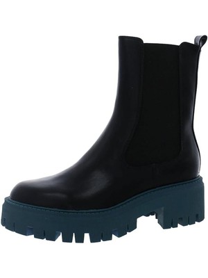 NINE WEST / женские черные ботинки на платформе 1-1/2 с заклепками на заднике и язычком сзади, 7,5 М