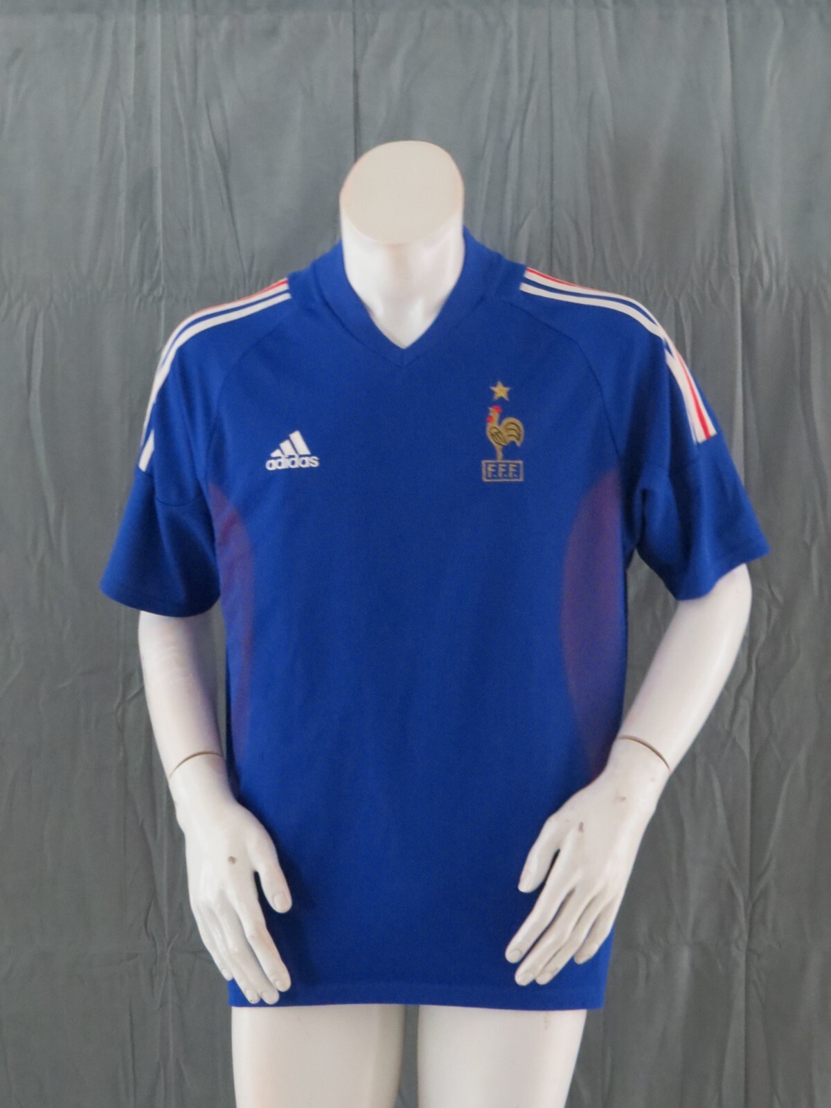 Team France Soccer Jersey - 2002 Home Jersey by Adidas Team France Soccer Jersey - 2002 Home Jersey by Adidas