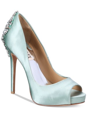 

BADGLEY MISCHKA Женские бирюзовые туфли-лодочки без шнуровки Kiara Stiletto 1 на платформе 6,5 м, Teal, MP2789