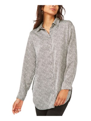 

VINCE CAMUTO Женская бежевая рабочая блузка с острым воротником и манжетами, размер, Бежевый