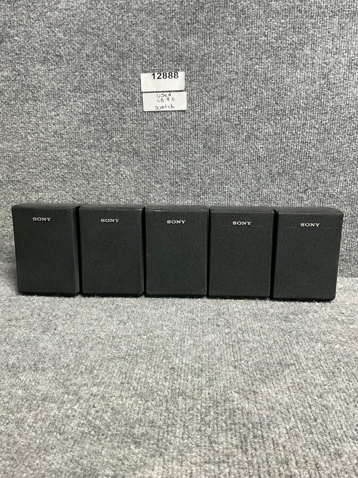 Satellite Stereo Speakers Sony SS-MSP1 Surround Sound Set of 5 In Black Color
