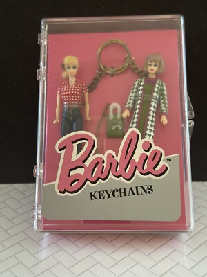 Vintage Miniature 4'' BARBIE Doll Figure Keychains Poodle Parade Picnic Set