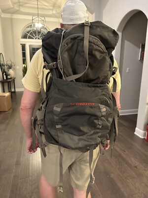 Gregory Baltoro 75 Hiking Camping Backpack Men s Size LARGE Khaki Green