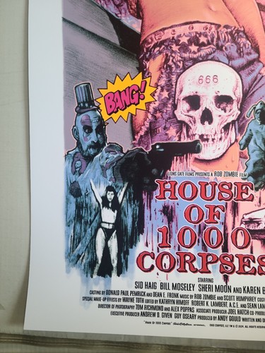 激安大特価！ Jelly Rockin Corpses 1000 Of House Bean Screenprint 22x36 版画