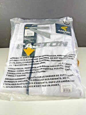 SEALED Easton Pro Plus WHITE Pant w NAVY Piping #A164617 Adult XL Baseball Pant