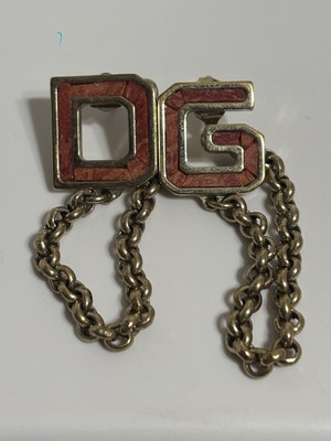 Vtg Dolce & Gabbana Logo Letter Chain Earrings