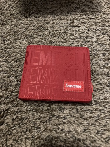 ♧ New product supreme short two-fold full embroidered men wallet