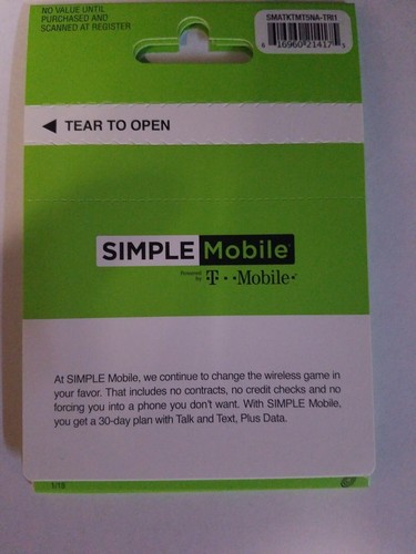 Simple Mobile BYOP 4g LTE SIM Kit