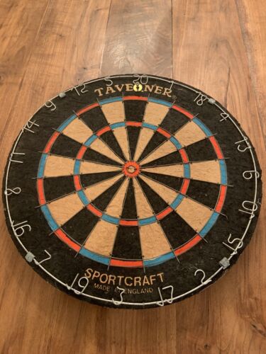 VTG Taverner Dart Board Professional Bristle Sportcraft 18 Inch England NICE!