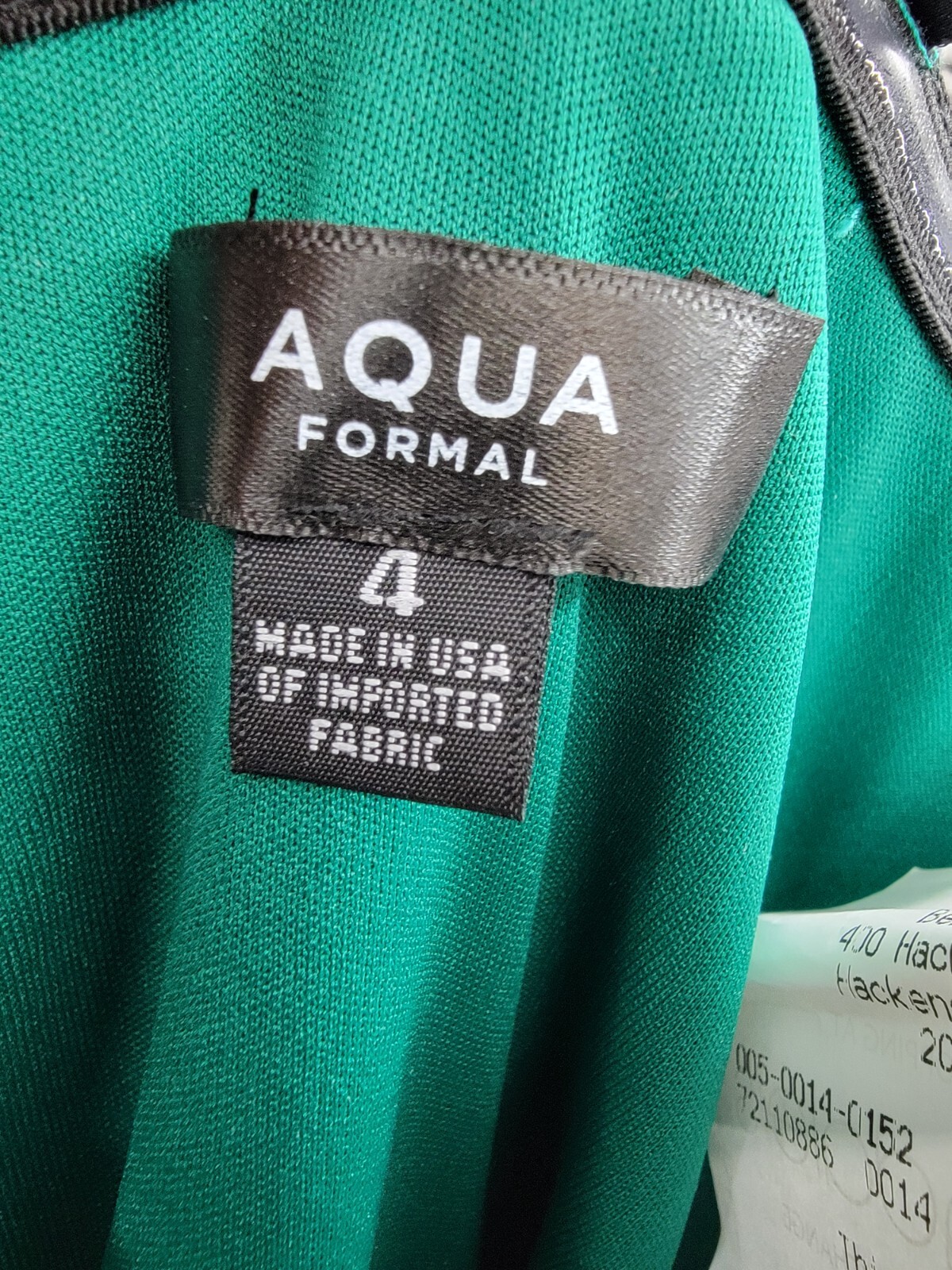 AQUA Strapless Knee-Length Cocktail Dress Women's 4 Green Sweetheart Neck - Picture 8 of 15