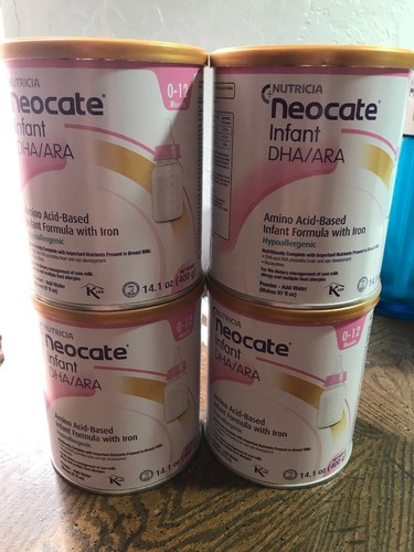 Neocate Infant DHA and ARA Powder 14.1oz, 1932 Calories - Pack of 4