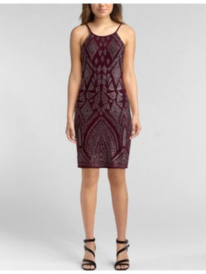 

JUMP Womens Maroon Спагетти Strap Body Con Коктейльное платье Юниоры 1\2