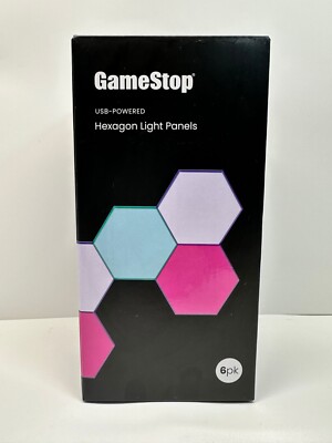 GameStop RGB Hexagon Wall Panel Lights 6 pk Retail $69.99