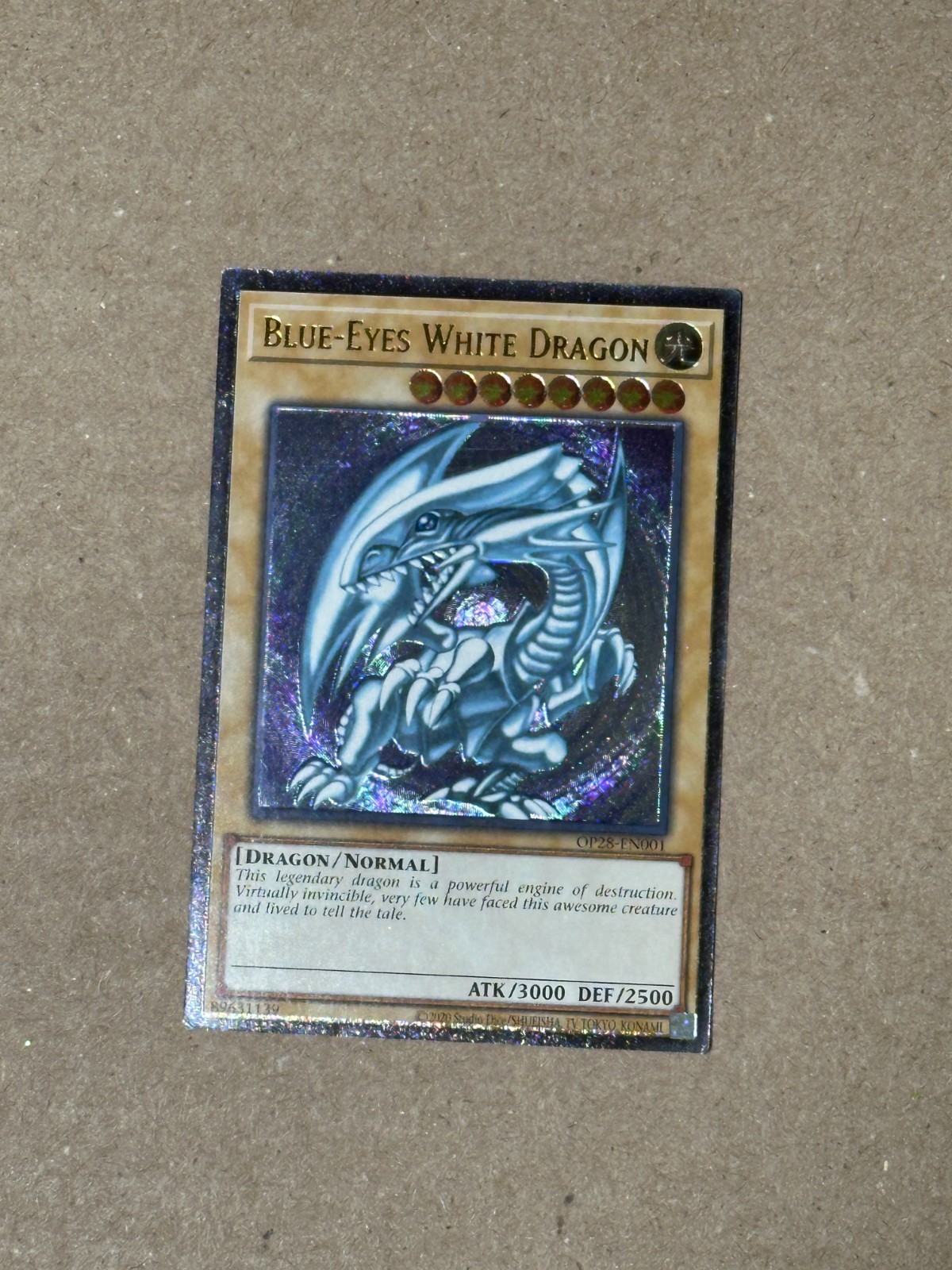 YUGIOH Blue-Eyes White Dragon OP28-EN001 Ultimate Rare NM