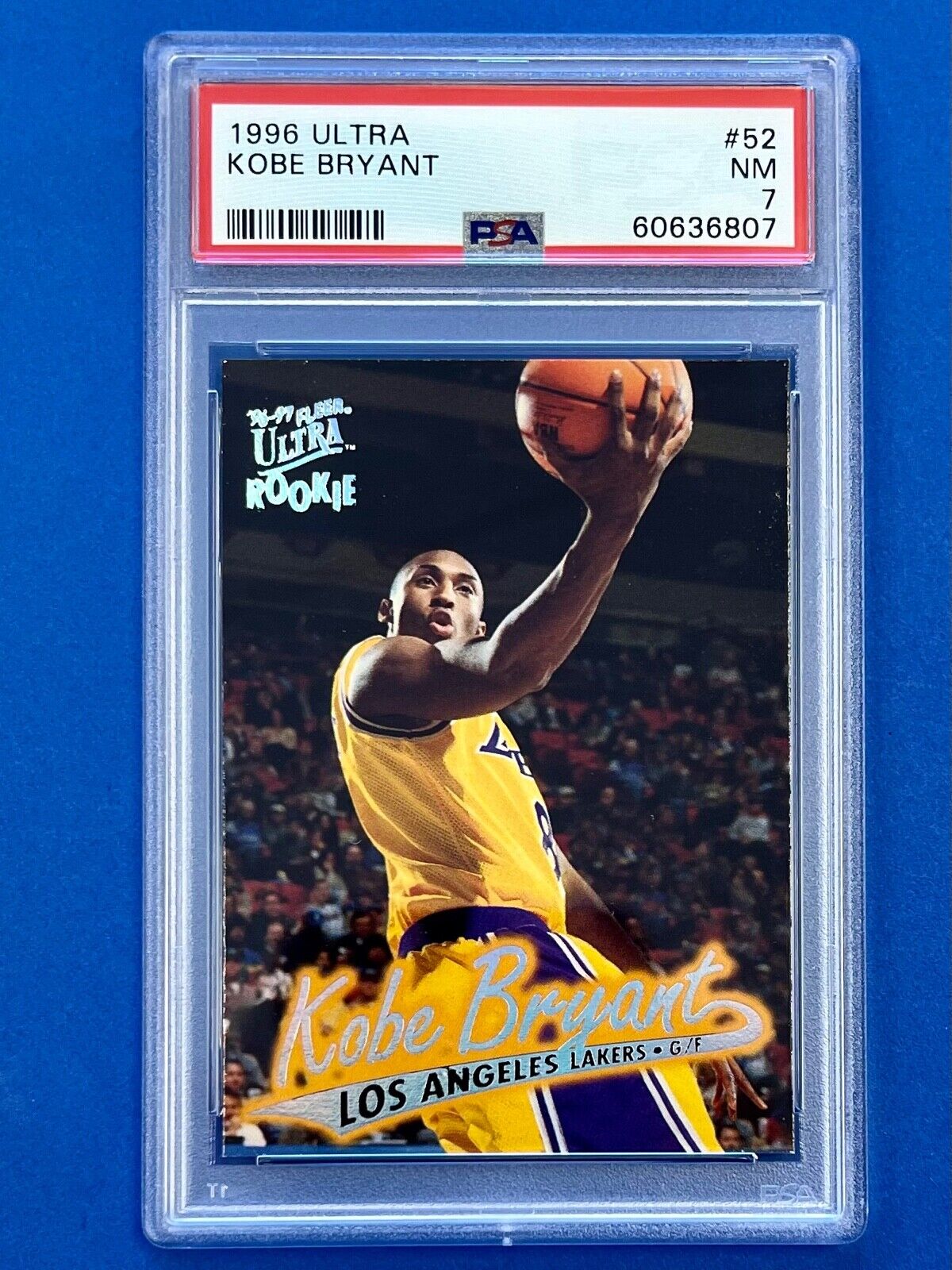 1996-97 Fleer Ultra Kobe Bryant Rookie RC Card #52 PSA 7 1996-97 Fleer Ultra Kobe Bryant Rookie RC Card #52 PSA 7