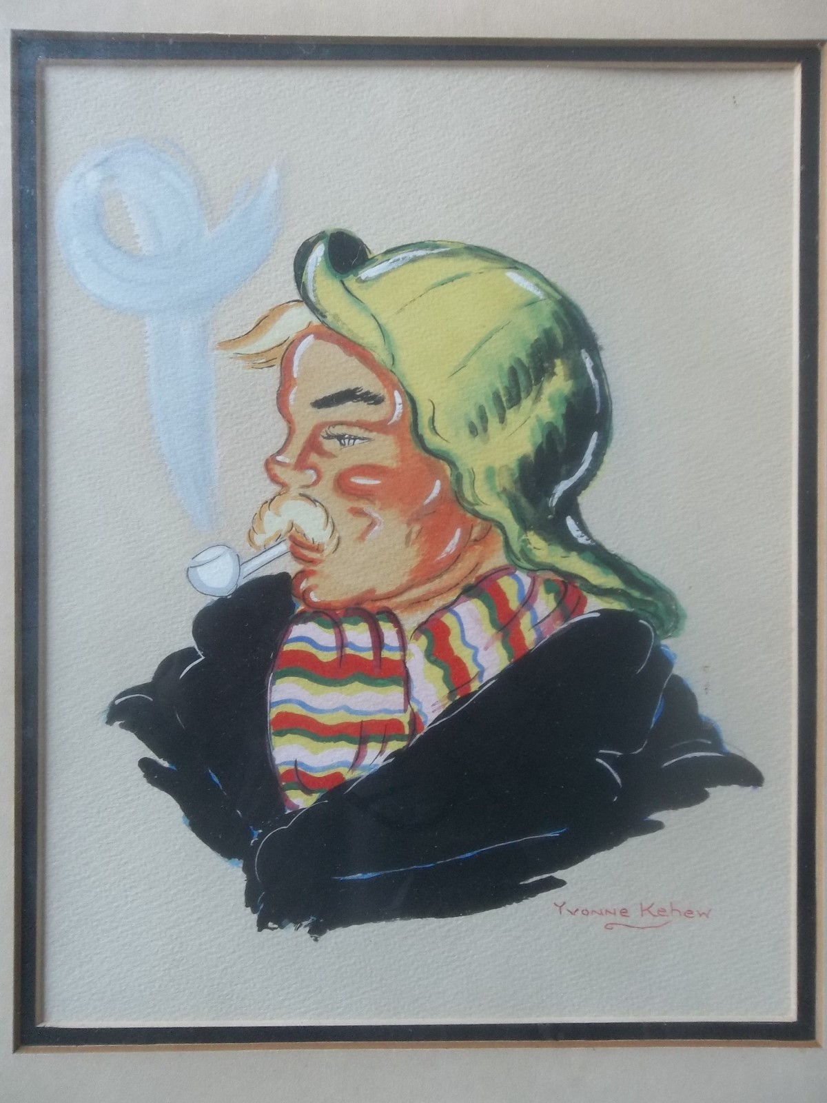 YVONNE KEHEW SIGNED WATERCOLOR PAINTING ART