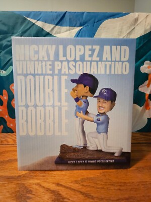 Nicky Lopez  & Vinnie Pasquantino Kansas City Royals Bobblehead SGA 2023 NIB