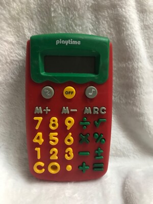 Vintage Playtime Junior Calculator Hand-Held w/ ''Beep'' Sound NEW in box
