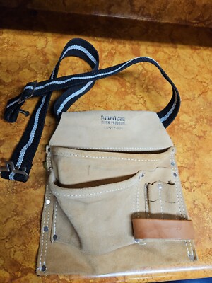 American Work Products Leather Tool Pouch 46 In Belt  Carpenter  LS-222-604 NEW 