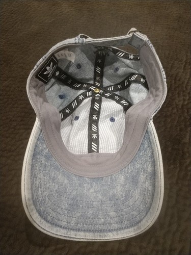 Adidas Originals Trefoil Cap Acid Stonewash Denim Jean Logo Baseball Trucker Hat