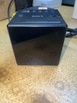 Sony ICF-C1 AM/FM Alarm Clock Radio with Mirrored Face Black ICFC1