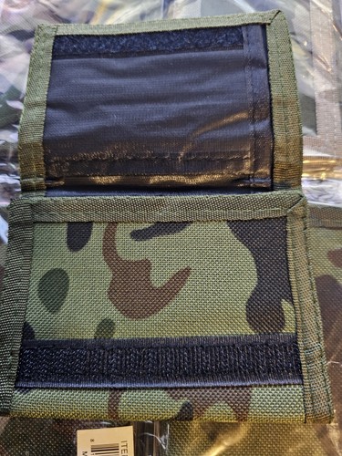 Canvas Wallet for Men and Women - Camo Trifold Outdoor Sports Wallets with Magic