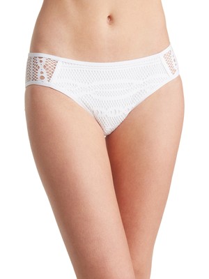 Женское белое эластичное бикини BECCA, вязаное крючком, хипстерский купальник Colorplay, нижняя часть L