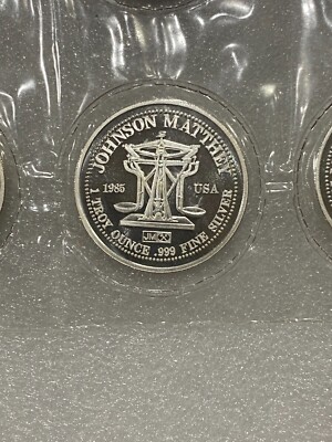 1985 Johnson Matthey Freedom The American Way 1 oz .999 Silver Round Mint Sealed